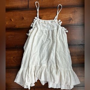 RAGA white cover up with tassels. Size M.